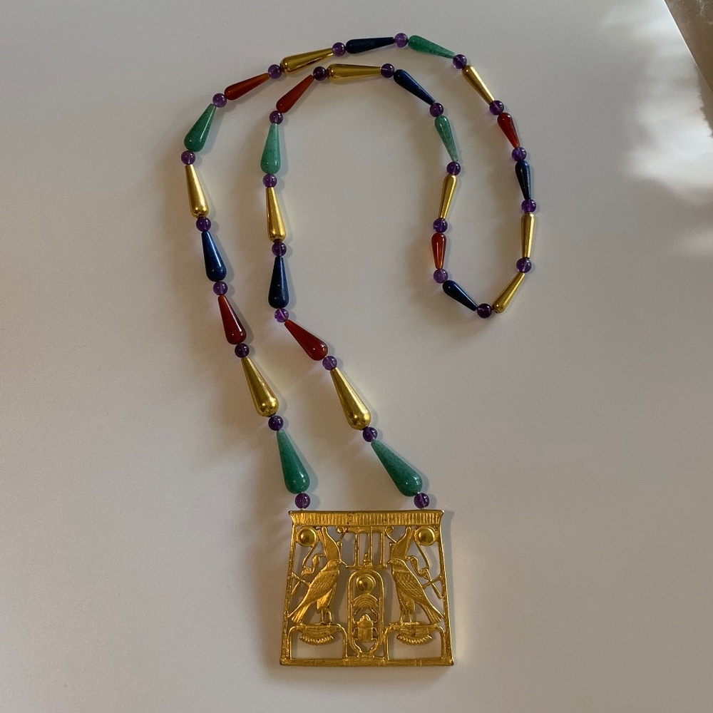 Vintage Egyptian Pectoral Necklace